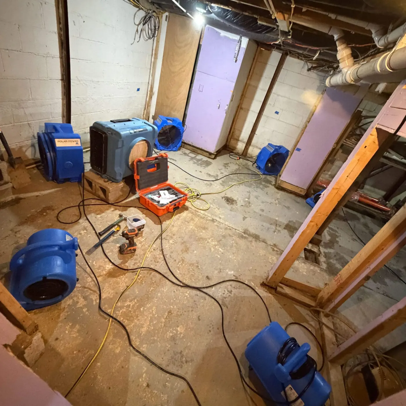IICRC certified drying setup in Vigo County, IN